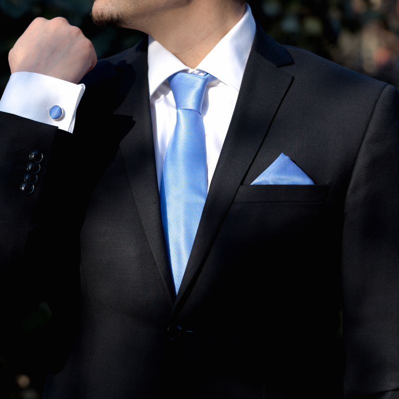 Aptitude Manage Chamber Set bleu cravata, batista si butoni camasa by SelfEvents, SelfEvents.ro,
