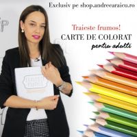 Carte de colorat pentru adulti + creioane colorate cadou