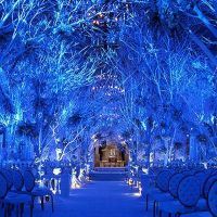 Decor albastru pentru nunti spectaculoase