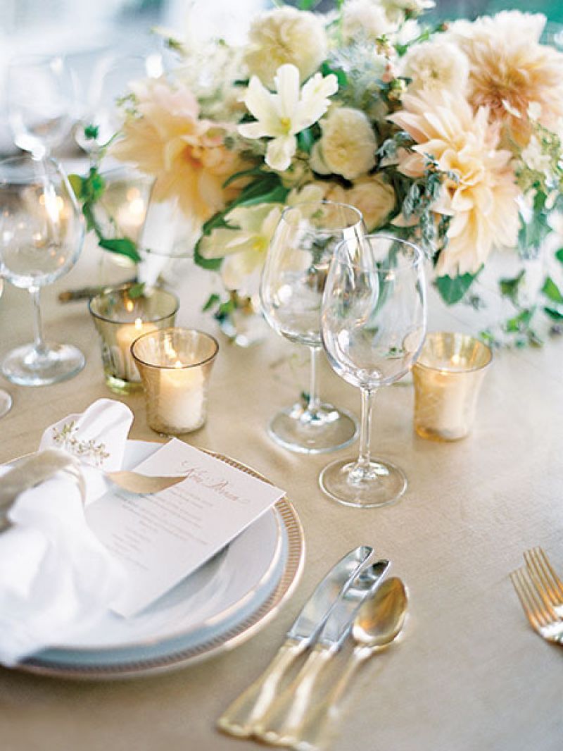 11 idei minunate de a incorpora auriul in decorul nuntii