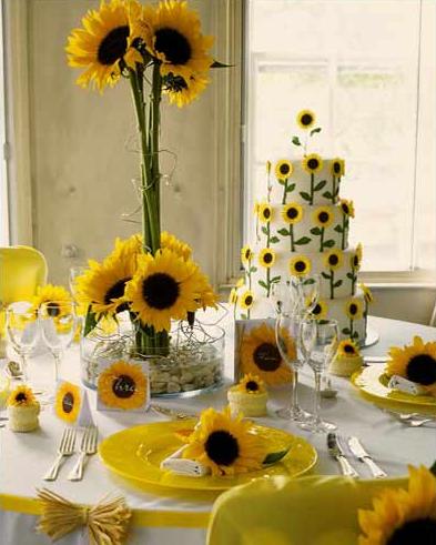 Tema nuntii: floarea-soarelui 