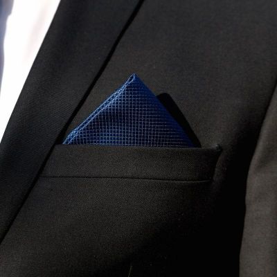 Set bleumarin cravata, batista si butoni camasa SelfEvents