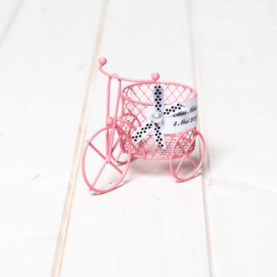 Marturii nunta biciclete din sarma roz
