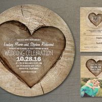 Invitatii de nunta scrise pe lemn
