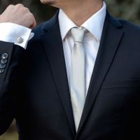 Set gri cravata slim si butoni by SelfEvents