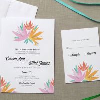 Invitatii de nunta cu desene in acuarela
